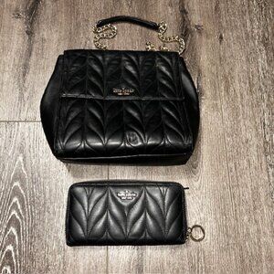Kate Spade New York Briar Lane Quilted Brayden Satchel Crossbody Backpack Black